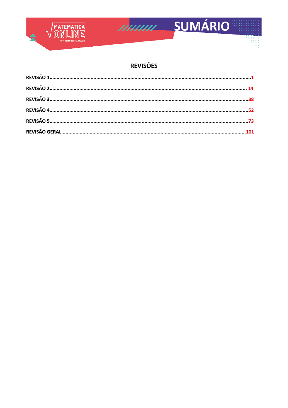 Matemática Online - Revisões